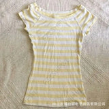 Women's Sweet Polka Dot Crop T Shirt Round Neck Short Sleeve Slim Fit Women Clothing Female T-shirts And Polos Woman Clothes