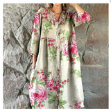 Pbong  Loose Women's Summer Dress 3D Print Casual Maxi Gown Female Fashionable Comfortable Fit AE Stock Cross-Border New