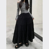 Summer High Waist White Mini Skirt Women Fashion Korean Patchwork A-Line Skirts Female Summer Solid Elegant All-Match Long Skirt