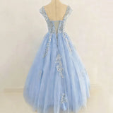 Blue Elegant Evening Dress New Banquet One Shoulder Vocal Art Exam Performance Host Adult Pongsa Dress Customization