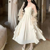 Party Dresses For Women Sleeveless Sexy Club Night Fashion Dress Fairycore A Llne Solid Ruffles New Spring Summer Dress