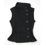Pbong  Y2K Harajuku Womens Crop Top Sexy Slim Casual Button-Down Sleeveless Turtleneck T-Shirt Goth Punk Rock Hip Hop Hottie Streetwear
