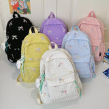 Pbong  Girl School Bag Backpack Back Pack For Teenager Women Children Female Pink Schoolbag Primary High Bagpack Class Teens Child Kids（No hanging accessory）