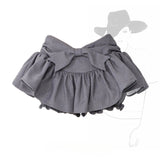 Pbong  High End Subcultural Slim Fashion Plested Mini Skirts American Summer Vintage Bow Design A-line Jupe Y2k Aesthetic Punk Skirt