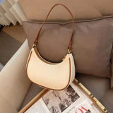 Pbong  Shoulder Bag Handbag Women PU Small Square New in Handbag White Elegant Lady Fashionable and Trendy Armpit bag Cute Hobos