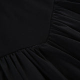 Black Loose A-Line Slim Long Dress