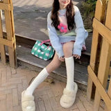 Pbong  Korean Style Lazy Sweet Soft Sweater Women's Autumn Winter New Model 3D Flower Design Knitted Long Sleeve round Neck Pullover