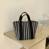 Fashion Woven Women Tote Bags New Small Cotton Cloth Ladies Hand Bag Fabric Female Handbags Japanese Lunch Bag Picnic Gift