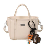 Pbong  Fashionable Soft Leather Bucket Bag Women's Crossbody Shoulder Bag Korean Style Simple Casual Commuting Handbag