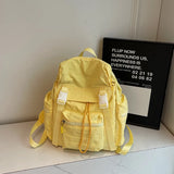Women's Cloth Big Soft Backpacks Design Backpack for Teens Girls School Bag Simple Solid Color Travel Back Pack