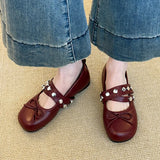 Bow Women's Mary Jane Shoes Flats Fashion Casual Shoes for Woman Elegant Lolita Sandals New Shallow Sport Dress Mujer Zapatillas