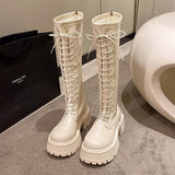 Boots Round Toe Sexy Thigh High Heels High Sexy Boots-Women Shoes Zipper Winter Footwear Mid Calf Med Over-the-Knee Lolita