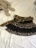 Pbong  Mini Women Skirt Japanese Fashion Jupe Contrast Color Leopard Print Sweet Y2k Skirts Faldas Mujer Casual Summer Sexy Saia