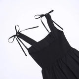 Pbong  Sexy Backless Strapless Bow Sling Dresses for Summer Women's Dress New Skinny High Waist Solid Color Lace up Mini Dress Woman