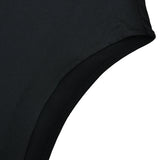 Pbong   Sexy Deep V-neck Long Sleeve Women Bodysuit Black High Waist Ruched Playsuit Autumn Slim Elegant Party Clubwear