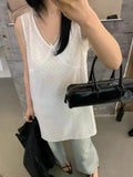Pbong  Women Clothing V-neck Polka Dot Dresses Vintage Summer Sleeveless Robe Femme Gauze Patchwork Mini Dress
