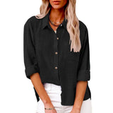 100% Cotton Linen Long Sleeve Shirts Women Clothing Y2k Tops Vintage Fashion Clothes Tshirt Elegant Casual Tees Streetwear