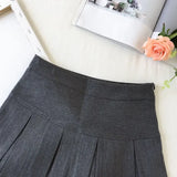 Korean Fashion Gray Pleated Skirt Women Vintage Cute High Waist Sexy Mini Skirts Kawaii Preppy Style Summer Streetwear