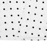 Pbong  Sexy V-neck Print Polka Dot Women Maxi Dress White Short Sleeve Lace Up Dress Summer Slim Elegant Party Evening Dress