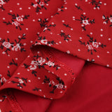 Red Flowers Printed Sleeveless Mini Dress