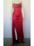 Sexy Spaghetti Strap Draped Long Bodycon Dress Summer Women V-Neck High Split Backless Dress Elegant Evening Party Club Dress