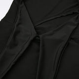 Black Backless Lace Up Sexy Dress