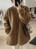 Winter Clothes Women Jackets for Women Lambwool Coat  Korean Fashion New In Loose OverSize Thick Parkas Long Sleeve Top Coats