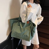 Pbong  Large Canvas Shoulder Bag for Women Ladies Tote Shopper Bag Korean Fashion Luxury Designer Female Handbags Purses Travel  black bag tote bag