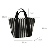 Fashion Woven Women Tote Bags New Small Cotton Cloth Ladies Hand Bag Fabric Female Handbags Japanese Lunch Bag Picnic Gift