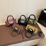 Vintage Small Faux Suede Shoulder Bags for Women Bucket Crossbody Bag Winter Luxury Designer Handbags and Purses