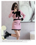 New Autumn/Winter Fashion Korean Edition Celebrity High End Small Fragrance Versatile Western Style Age Reducing Two Piece Set
