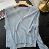 Knitted Cardigan Sweater Jacket Versatile Women Spring/Summer New Fashion Self cultivation Sunscreen Ladies Top Coat