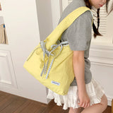 Women Soft Nylon Large Capacity Tote Bag Casual Fashion Hobo Shoulder Purse Summer New Female Simple Trend Y2K Handbags