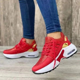 Pbong  Women's Shoes Spring and Autumn New Mesh Breathable Casual Shoes Outdoor Lightweight Non-slip Wedge Heel Thick-soled Sneakers