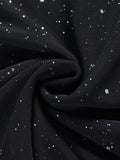 Pbong  Off Shoulder Full Sleeves Sparkly Dress Sexy Halter Mini Dresses For Women Party Night Blackless Slim Fit Vestidos Mujer