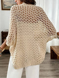 Spring and summer loose hollow elegant knitted jacket cardigan