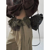 Korean Style Leopard Print Mini Skirts Women Y2k Fashion Lace Up Short Skirt Elegant Sweet Streetwear Cute Ruffle Skirt