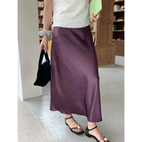 Water Wave Pleated Midi Skirt Women Summer High Waist Slim Mermaid Skirts Korean Style Fashion Long Skirt Female Clothes 2025