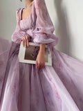 French Printing Dresses For Women Long Sleeve Vintage Party Birthday Vestidos Female A-Line Mujers Fall Clothes New