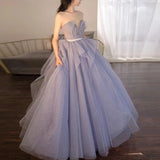 Pbong  Purple Fluffy Skirt New Evening Dress Banquet Femininity Is Simple and Generous Formal Dress Women Elegant Evening Dresses