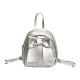 Pbong  Cute Simple Butterfly Knot Small Backpack Versatile Fashionable Stylish Summer Street Trend PU Material Bucket Bag