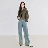 Streetwear Y2K Cargo Jacket Women Vintage Casual Long Sleeve Fall Short Coat Harajuku American Retro Pockets Bf Outwear Top