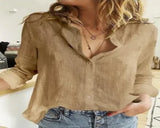 Pbong  Women Clothing Fashion Clothes Streetwear Shirts for Women Vintage Cotton Linen Casual Tees Spring Autumn New Tops Tshirt