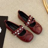 Bow Women's Mary Jane Shoes Flats Fashion Casual Shoes for Woman Elegant Lolita Sandals New Shallow Sport Dress Mujer Zapatillas