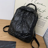 Pbong  Large Capacity Cotton Coat Backpack Women's Fashionable Schoolbag Simple Travel Backpack for College Students