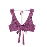 Fashion And Sexy Pleated Short Top And Pleat Skirt 2 Piece Set Floral Print Vest + Short Skirt Holiday Party Women Set 2025 New