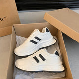 Pbong  Women's Lightweight Sports Shoes New Trendy Versatile Casual Thick-Soled Comfortable Sneakers for Women White Shoes