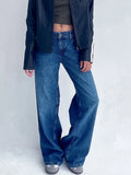Low Rise Jeans for Women Jeans Wide Straight Leg Baggy Jeans Y2k Vintage Boyfriend Denim Pants with Pocket Streetwear