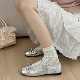 Spring Women Mary Jane Shoes Fashion Square Toe Ladies Comfort Soft Sole Flats Women's Comfort Ballerinas Shoes