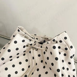 Pbong  Japanese Polka Dot Print Backpack Women Korean Daypack Large Capacity Travel Rucksack Cute School Bookbags Retro Causal Daypack